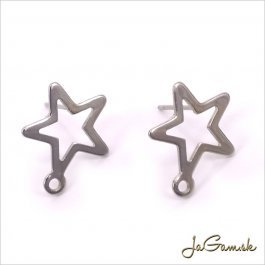 Náušnice 15x13mm CHIRURGICKÁ OCEĽ, 2ks (CH1400)